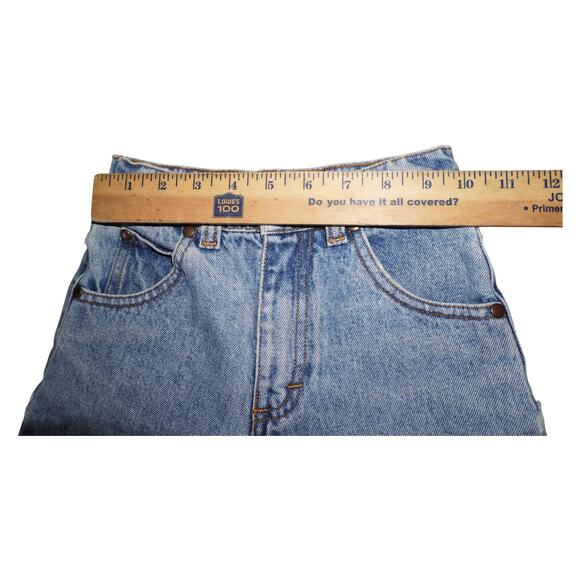 Vintage Wrangler Denim Shorts Light Wash Relaxed Fit USA Made 90s Style - Picture 6 of 8